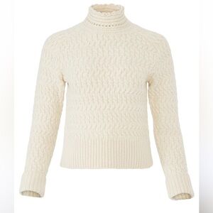 DREYDEN Ivory Dryer Wool Turtleneck Sweater